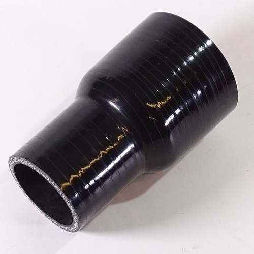 Black silicone hose straight - black,