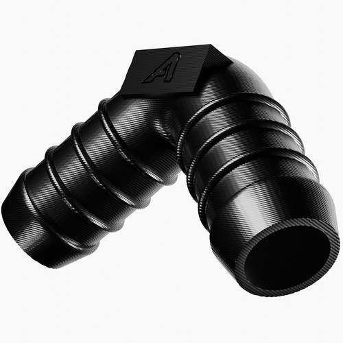 Degree elbow plastic - plastic, barbed