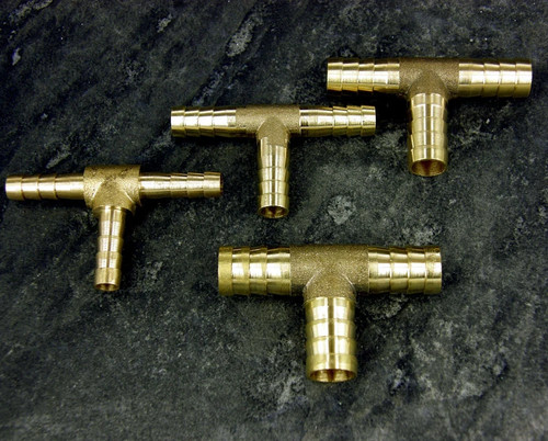 Brass tee reducing hose - tee,