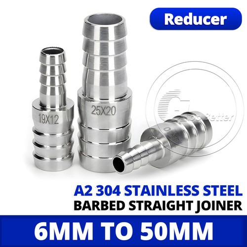 Stainless steel reducer barbed - stainless,
