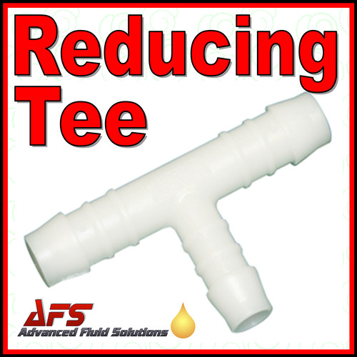 Nylon reducing tee - reducing, barbed