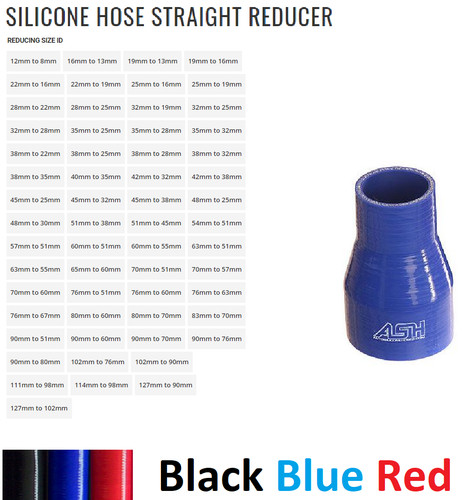 Silicone hose straight reducer - silicone,
